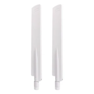 2pack Tri-Band WiFi 6E Antenna 2.4GHz 5GHz 6GHz RP-SMA White for WiFi Router - Picture 1 of 10
