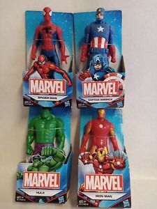 Spider-Man, Hulk, Iron Man, Captain America 6” Action Figure by Hasbro NEW