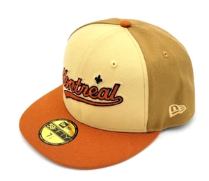New Era 59FIFTY Montreal Expos Vegas Gold Wheat Cooperstown Fitted Hat 7 1/2 - Picture 1 of 7