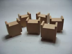 6 erhöhte Schienenstützen aus Holz für Holzeisenbahnschiene ** 6 (passt Brio Thomas) - Bild 1 von 3