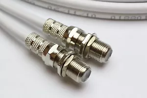 1m White Twin Satellite Shotgun Extension Cable Sky Plus SKY HD, Freesat - Picture 1 of 3