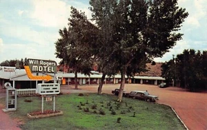 Postal casi nueva: Will Rogers Motel, Route 66, Santa Rosa, Nuevo México, años 60 - Imagen 1 de 2