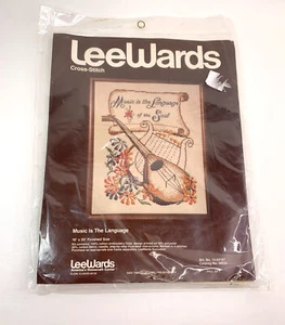 Vintage LeeWards Cross Stitch Kit 16x20 Lute Music Is The Language Sealed 16x20 - Picture 1 of 5