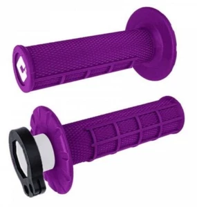 ODI V2 Half Waffle Lock-On Grip MX PURPLE KAWASAKI KX 125 250 KXF 250 450 - Picture 1 of 2