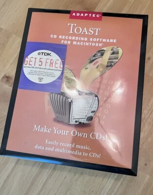 Adaptec Toast Recording Software for Mac Big Box CD Recording V 1.0 1997 Sealed - Image 1 of 4