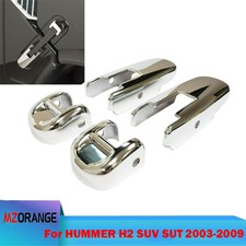 Chrome Bezel For HUMMER 03-09 H2 SUV SUT Hood Side Hinge Cover Trim Cap Guard X4