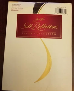 Hanes Silk Reflections Silky Collection Control-Top Reinforced Toe Brown Size CD - Picture 1 of 6