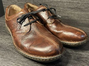 BORN Ridgeway Two Tone Cinnamon Brown Leather Oxfords Shoes 11.5 Mens H11806 - Picture 1 of 6