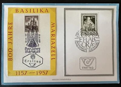 AUSTRIA  1957 - 800 Years Basilika Mariazell - FDI CARD - Very Nice! - Image 1 of 4