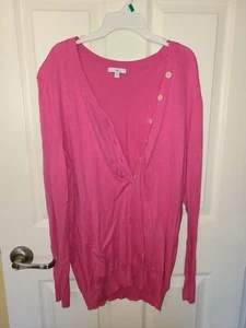 Gap Hot Pink Cardigan Sweater - SZ. XL - Picture 1 of 4