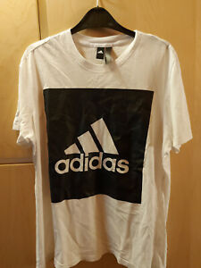 Herren Adidas T-Shirt weiß - Gr. XL - mit kleinem Loch