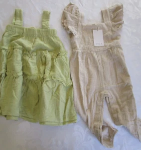 LITTLE GIRLS SUMMER BOUTIQUE LOT, MILO & CO JUMPSUIT, LA OLIVIA DRESS, SIZE 2-3 - Picture 1 of 10