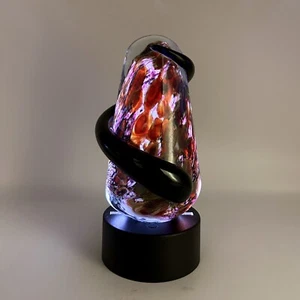 Large Vintage Robert Eickholt Signed Art Glass Wrapped Paperweight - Picture 1 of 8