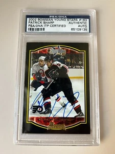 Patrick Sharp 2002 Bowman Young Stars Card Signed Auto PSA/DNA ENCAPSULATED - Picture 1 of 2