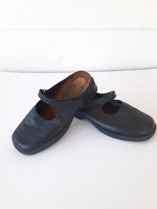 Naot Shoes Black Leather Slip On Mule Clog Womens 37 - Picture 1 of 12