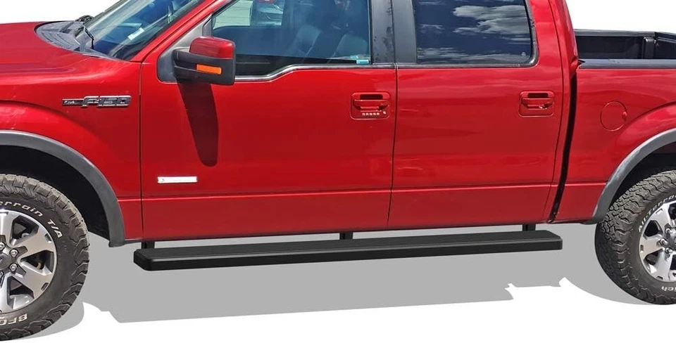 Escalones laterales negros de 6" barra Nerf para Ford F150 F250 2009-2014 doble cabina Foto 1 de 4