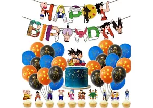 Dragon Ball Birthday Banners, Dragon Ball Balloons, Birthday Cake Toppers - Picture 1 of 9