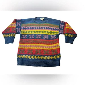 Passport by Pier One Imports Vintage 100 % Baumwolle Made in Peru Pullover Large - Bild 1 von 16