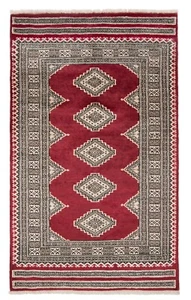 Pakistan Annodato a Mano Tappeto Orientale 136 x 80 cm-Fine Tappeto Bokhara - Picture 1 of 11