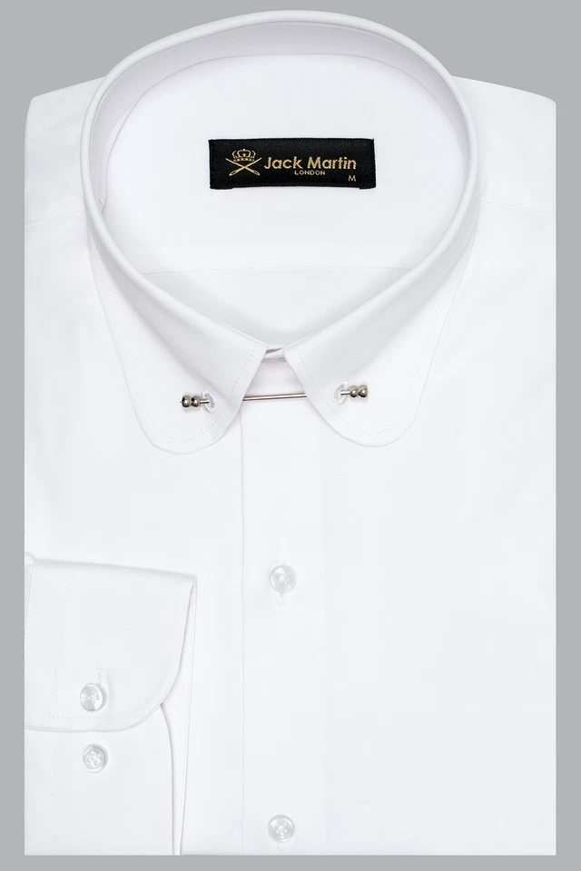 Jack Martin - Mens Club Pin Collar Button Up Long Sleeve Dress Shirts For Men - Image 1 of 1