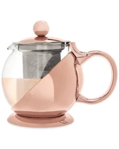 Shelby Glass and Rose Gold Wrapped Teapot - 24oz - Picture 1 of 4
