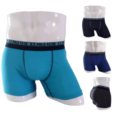 Мужские трусы-боксеры US Polo ASSN упаковка 4 шт. хлопковые модальные черные сине-серые темно-синие - Изображение 1 из 4