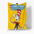 Cosplay The Cat In The Hat Cartoon Kids 3D Fleece Blanket Warm Large Xmas Throws