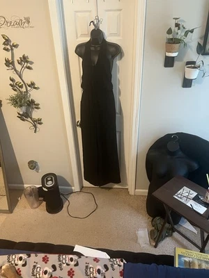 EUC XOXO Elegant Black Halter Pants Jumpsuit Size Small - Image 1 of 4