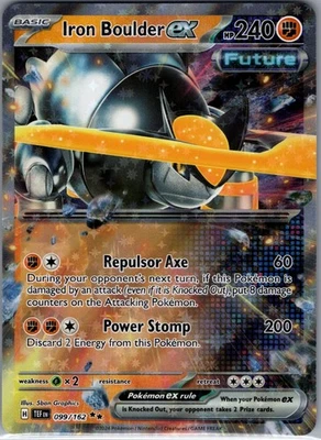 Iron Boulder ex 099/162 SV05: Temporal Forces - Pokemon Card - NM - Image 1 of 2