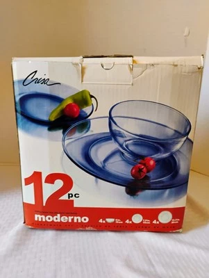 Libbey Crisa Moderno Mediterranean Blue /(Cobalt Color)12 PC dinnerware set  NIB - Image 1 of 4