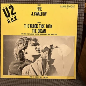 U2 R.O.K. 12'' Fire J. Swallow 11 O'Clock Live Maxi Single 1981 German Edition - Picture 1 of 4