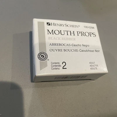 BLOQUES DE MORDIDA DE UTILERÍA DE BOCA DENTAL GOMA NEGRA ADULTO LIBRE DE LÁTEX 2 EN CAJA,   Foto 1 de 4