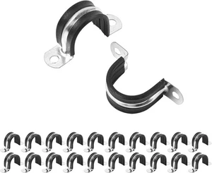 1 Inch Reinforced Rigid Pipe Strap, 20 PCS 2 Holes U 1 inch (25 mm) - 20 pcs - Picture 1 of 7
