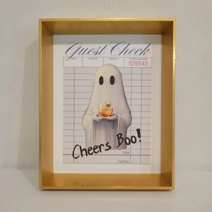Halloween Geisterbild Gastscheck Cheers Boo! Goldrahmen 8x10 - Bild 1 von 4