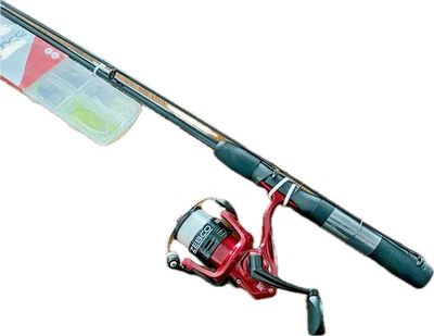 NEW ZEBCO ZSP Spinning Combo  5.2:1 Ratio 6 ft 2 pc Rod w 56 pc Tackle Kit - Image 1 of 4
