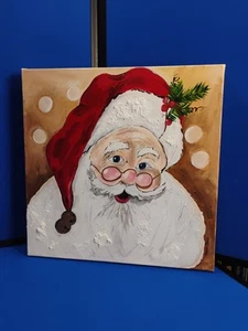 Leinwandbild signiert Claudia Brock Weihnachtsmann  - Bild 1 von 7