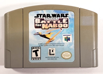 Star Wars Episode 1 Battle for Naboo (Nintendo 64, 2000) N64 Authentic Cartridge - Image 1 of 4