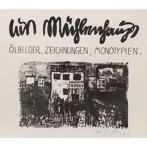 Kurt Mühlenhaupt Ausstellungsplakat 1962 Lithographie signiert Kunstkabinett Bln - Bild 1 von 4