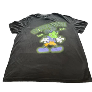 Disney Mickey Mouse Black Frankenmouse Glow In The Dark T-shirt SZ 2XL - Picture 1 of 9