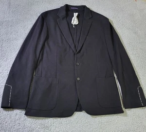 Ralph Lauren Purple Label Blezer Męska 42R Czarna Hadley Podwójna dzianina Bawełniana kurtka - Zdjęcie 1 z 12
