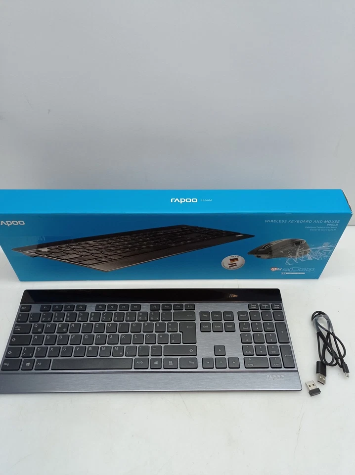 Set tastiera e mouse Rapoo 9900M - nero - Immagine 1 di 4