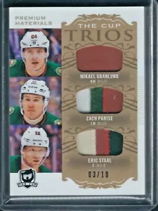2018-19 UD The Cup Trios GRANLUND/PARISE/STAAL #C3-MW1 materiales premium 03/10 - Imagen 1 de 2