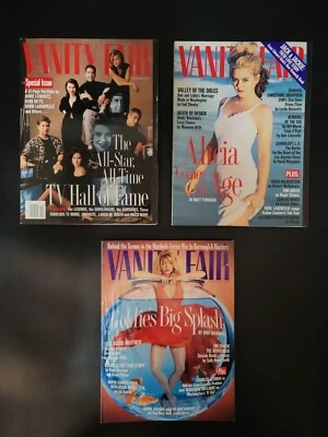 Vanity Fair Lot Of 3 1995-97 ER + Friends Stars Alicia Silverstone Hawn VF- - Image 1 of 3