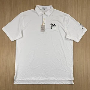 Polo Bettinardi Peter Millar estiva comoda uomo XL bianca blu fratelli - Foto 1 di 16