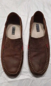 Olukai Nohea Nubuck Slip-on Brown Leather Shoe Clogs Women Size 7 - Picture 1 of 13