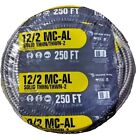 Encore Wire Solid MC-AL12/2 AL 12/2 250 Fuß Spule MC Kabel Aluminiumjacke