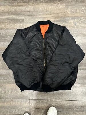 Chaqueta de Vuelo MA-1 Militar Bombardero Reversible Naranja Rothco Para Hombres Talla 3XL Foto 1 de 4