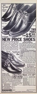 VINTAGE 1970s Print Ad ~ Haband Shoes ~ Sooner or Later You Will Be Wearing... - Picture 1 of 1