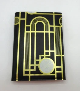 Metropolis Refillable Notebook 7" Leather Cover Spiral Insert Graphic Image Blk - Picture 1 of 18