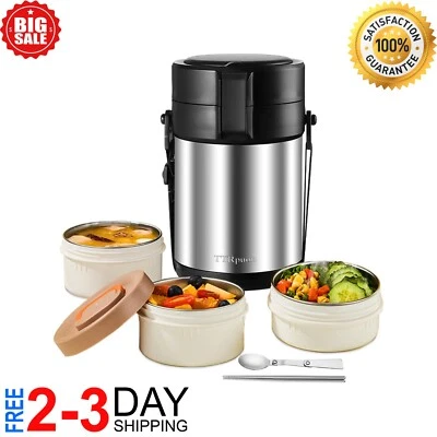 BRANDED Termos Para Comida Grande 82oz Caliente Calentador De Portatil Acero Inoxidable